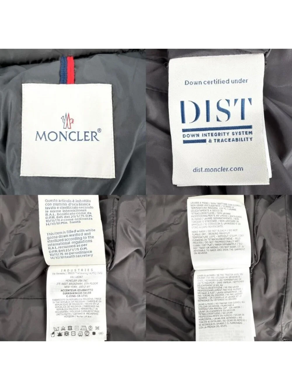 Moncler Down Jacket Accenture Giubbotto Coat Long 00 Gray Silver Nylon Winter